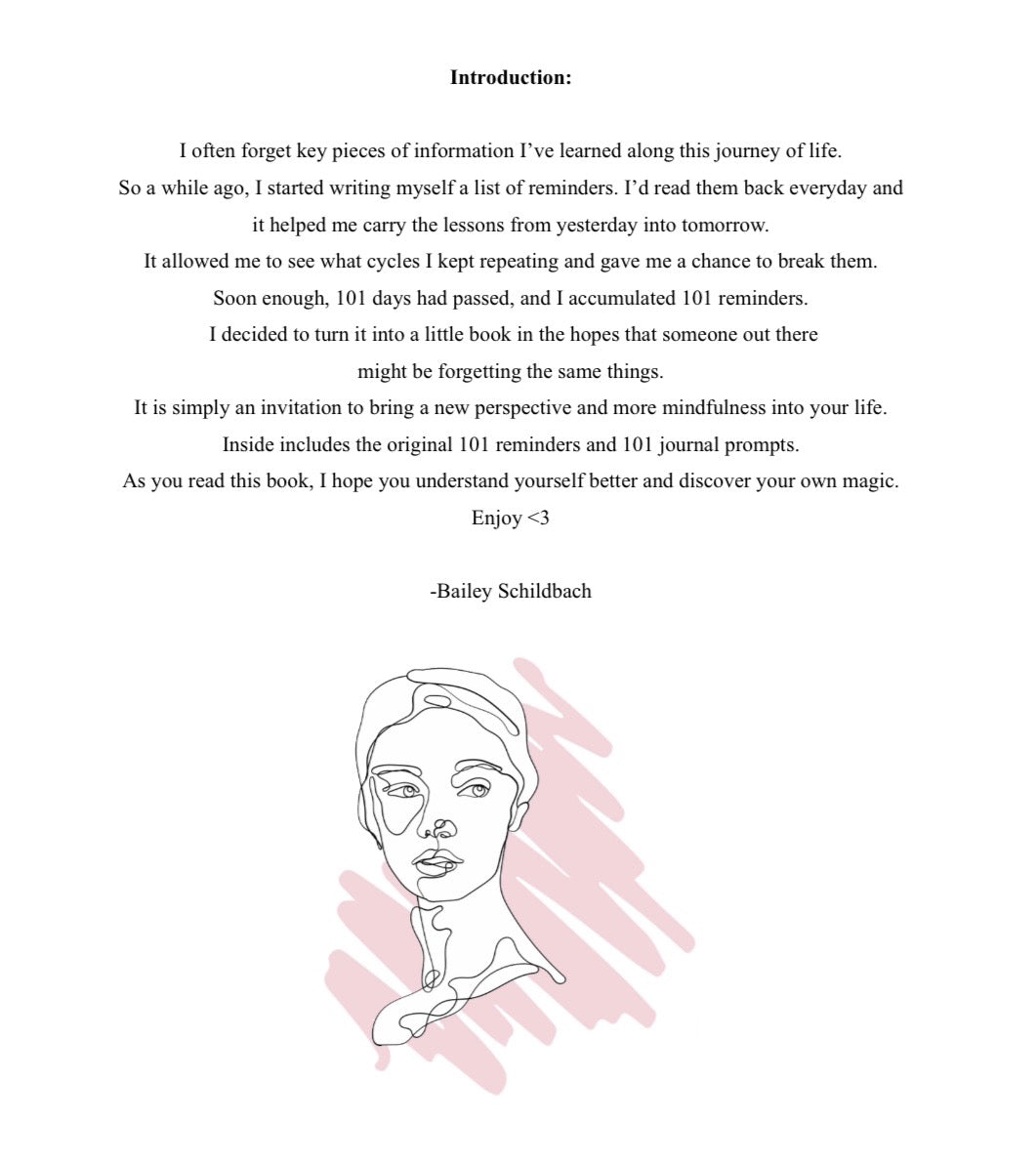 101 Reminders: A Digital Ebook of Powerful Quotes & Journal Prompts